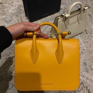 Strathberry leather bag yellow